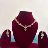 Royal Ruby Necklace Set with Earrings