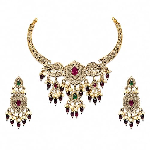 Pink Ruby Statement Choker Set