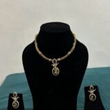 Emerald Green Floral Pendant Set